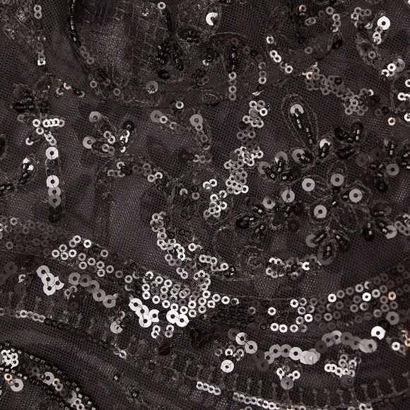 Self portrait, black, paisley, sequin, mini dress - Picture 5 of 5